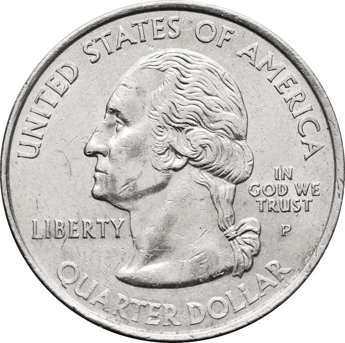 25 центов (1/4 доллара, квотер) 2001 США «Штат Вермонт» (P) VF-XF