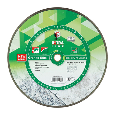 Алмазный отрезной круг DIAM GRANITE-ELITE 400 мм EXTRA LINE 000220