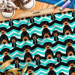 Ткань премиум шифон собаки в полосках