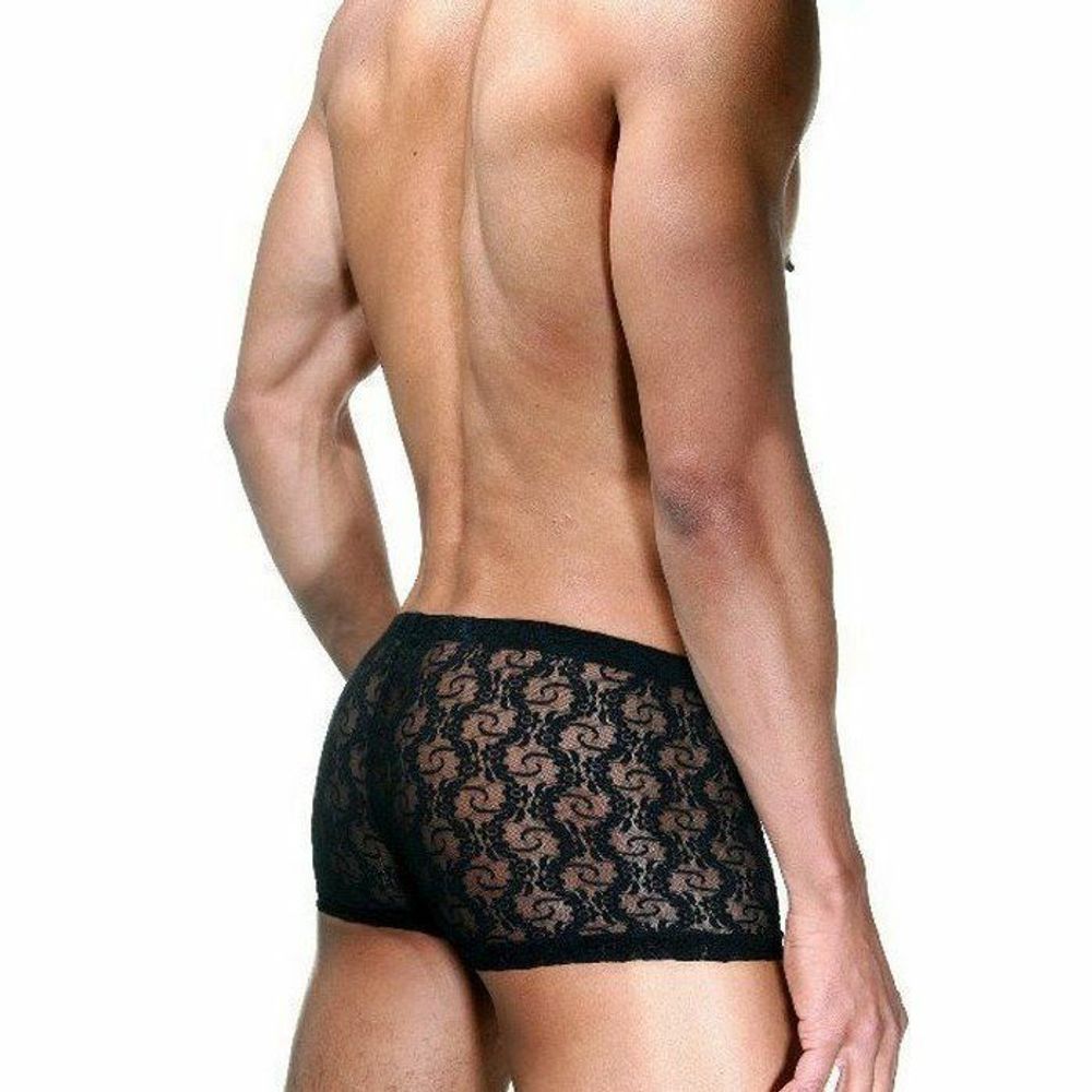 Мужские трусы хипсы черные кружевные La Blinque LB15262