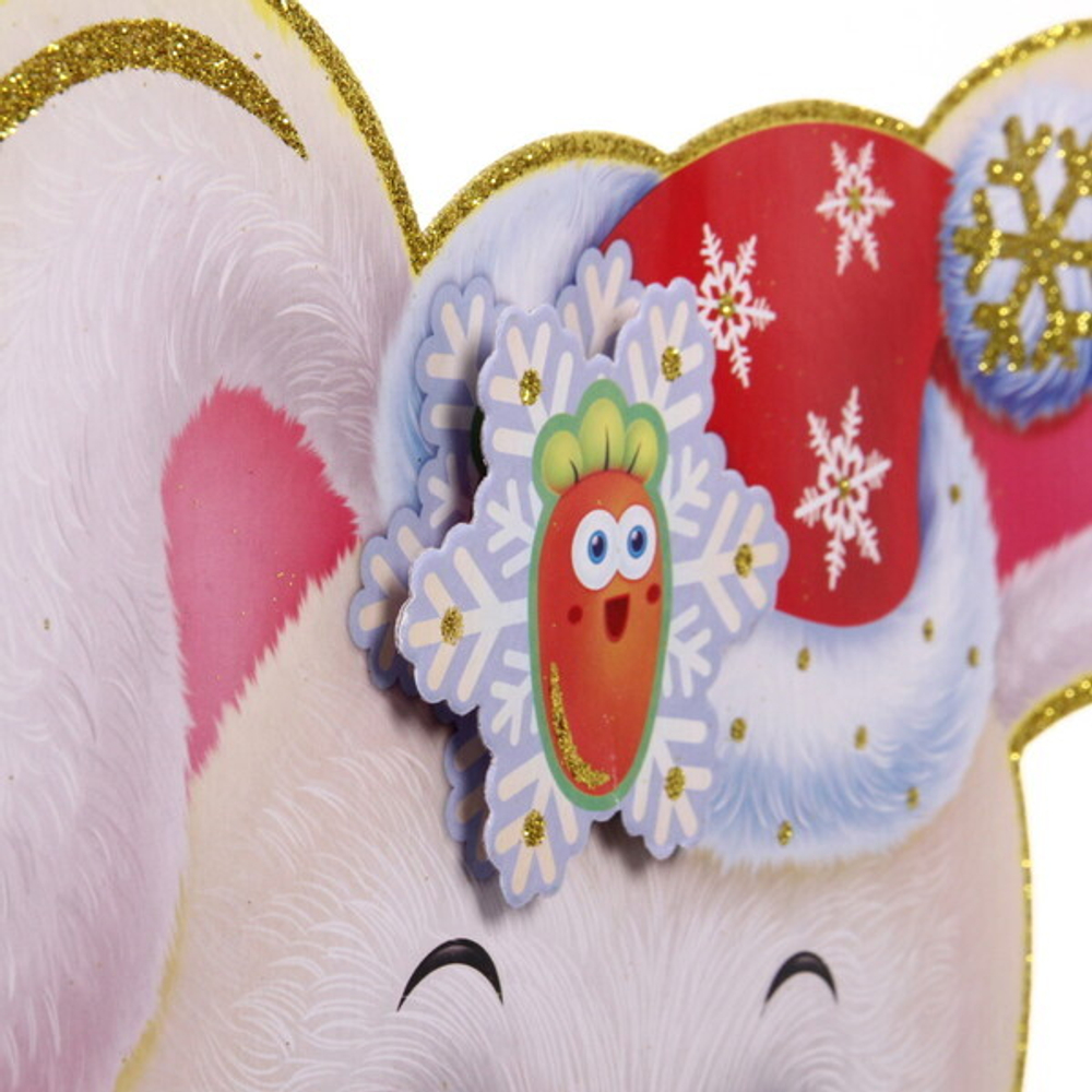 Плакат «Поздравление от зайки» 40 см