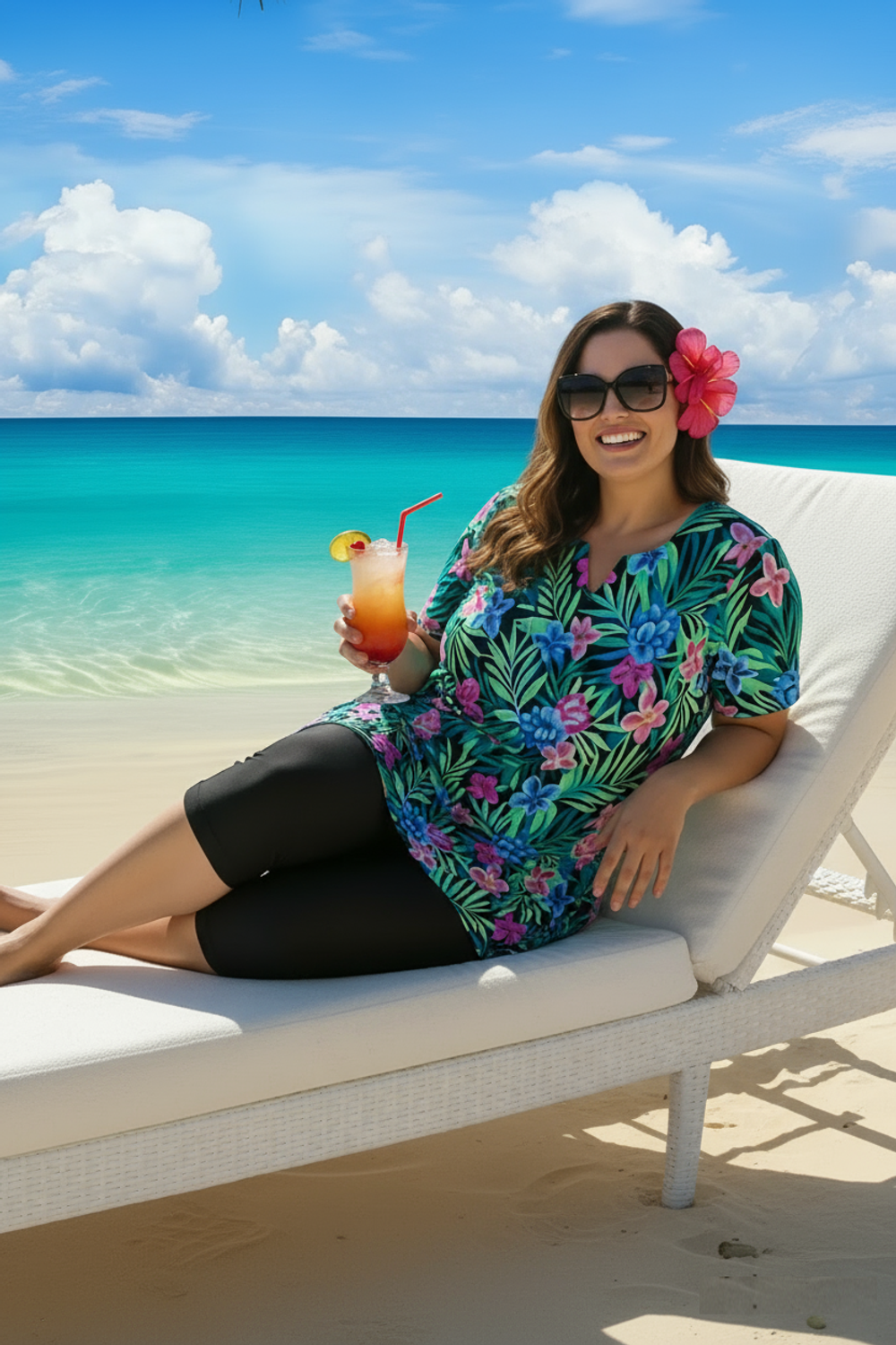 Купальный топ 17250 цветы