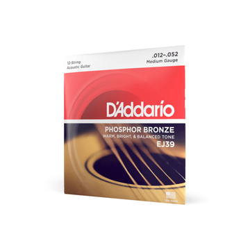 Струны для 12 струнной акустической гитары D'ADDARIO EJ39