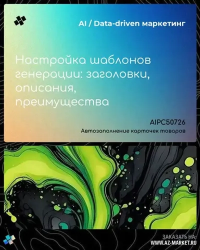 Настройка шаблонов генерации: заголовки, описания, преимущества