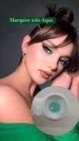 Оттеночные бирюзовые линзы для Светлых глаз Marquise solo aqua для дальнозоркости и близорукости