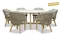 Комплект уличной мебели Mali из массива эвкалипта, стол Ø150 см, 6 стульев