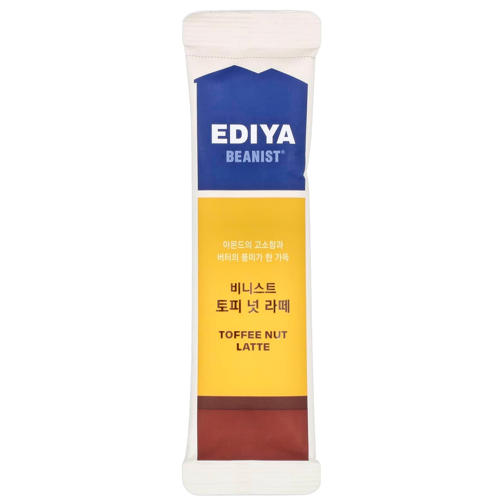 Ediya, Beanist®, латте с ириской и орехами, 20 стиков, 20 г (0,7 унции)
