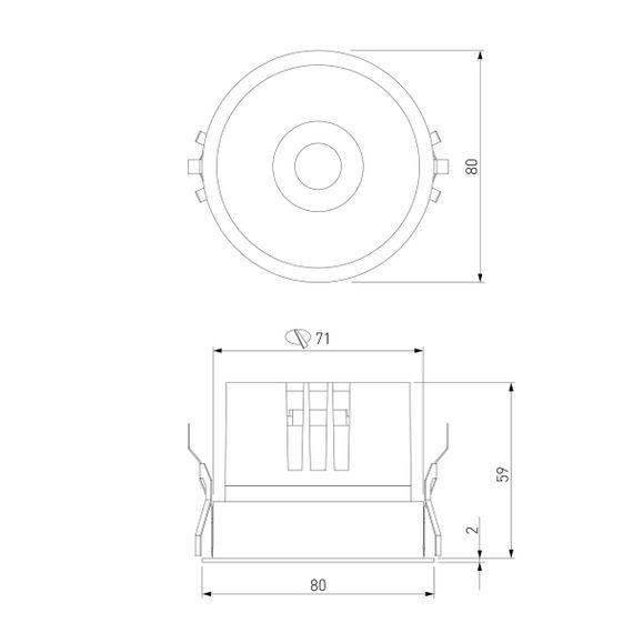 Встраиваемый светодиодный светильник Elektrostandard Forte 25071/LED a069411