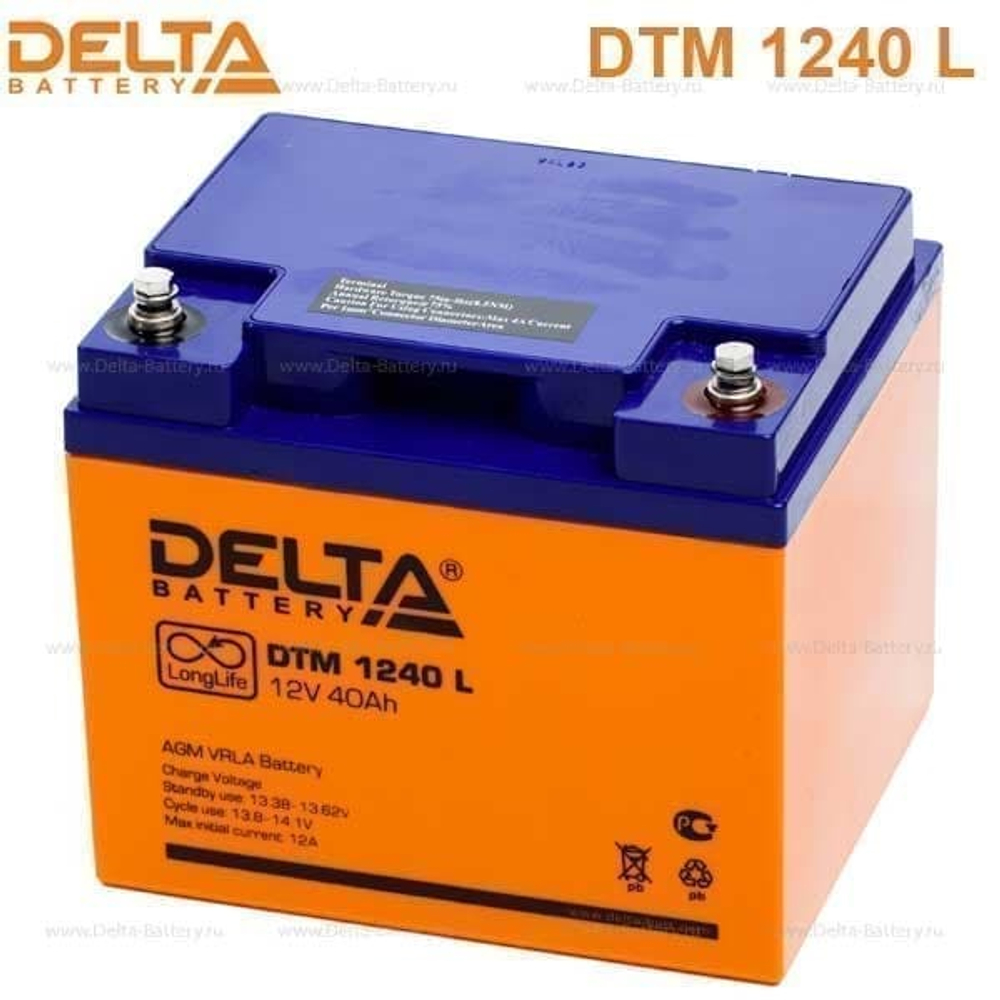 Аккумуляторная батарея Delta DTM 1240 L (12V / 40Ah)