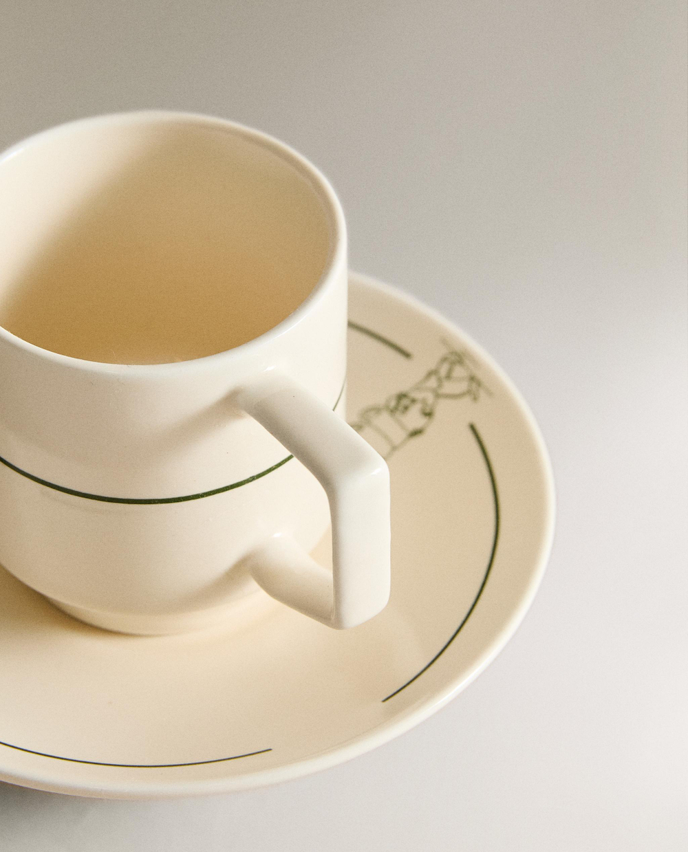 Zara Home набор столовой посуды из каменной керамики, цвет белый, 8.4 см