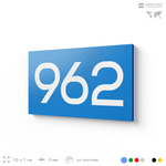 Номер на дверь 962, табличка на дверь для офиса, квартиры, кабинета, аудитории, склада, голубая 120х70 мм, Айдентика Технолоджи