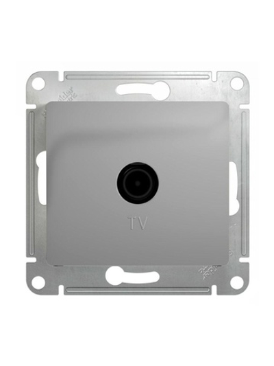 Розетка телевизионная проходная TV 1-м СП Glossa 4дБ механизм алюм. SE GSL000392