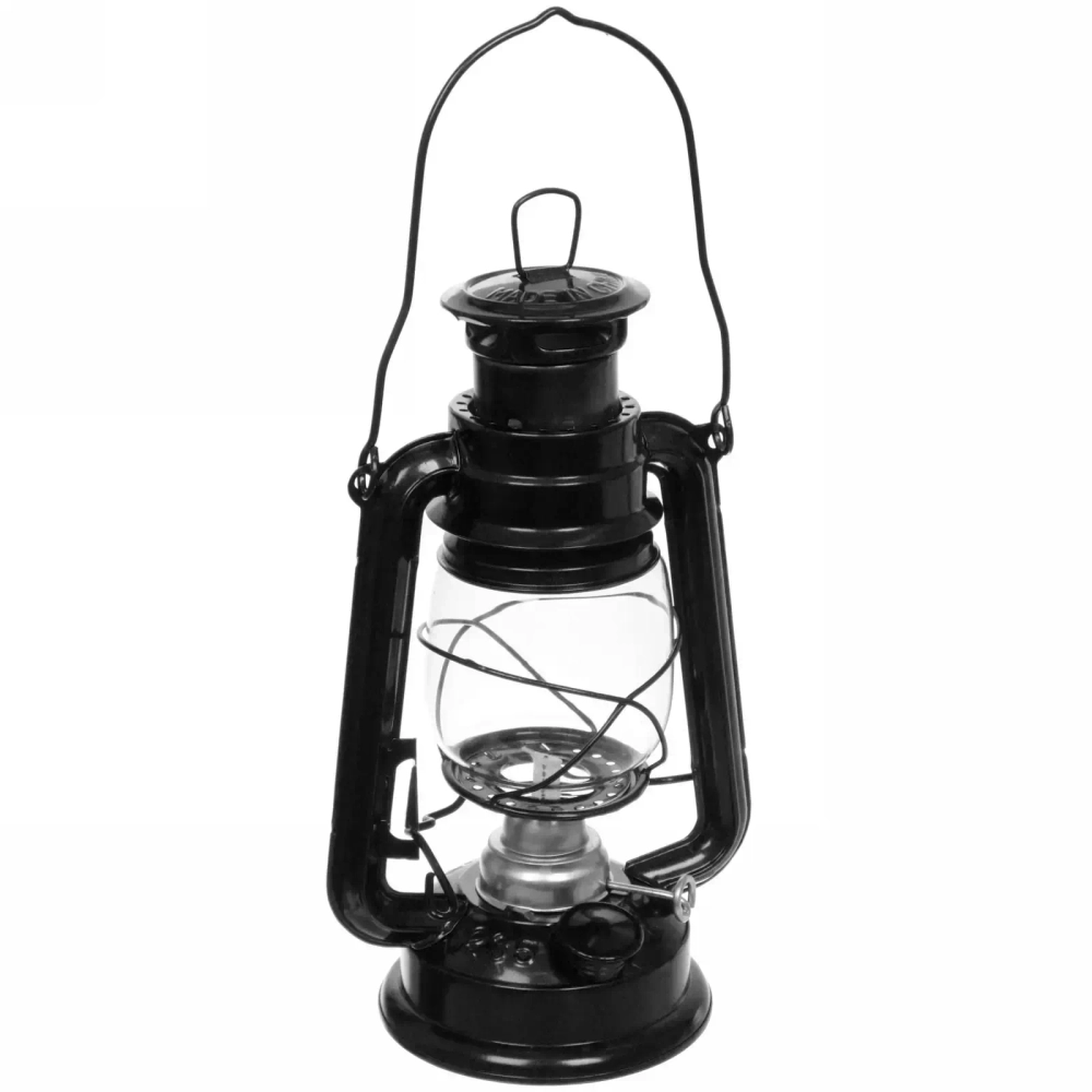 Лампа керосиновая «Винтаж» 24,5см 180мл переносная, цвет черный