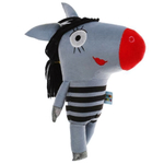 Игрушка мягкая Зебра в клеточку зебра поля, 20 см, муз. Чип (Мульти-Пульти)