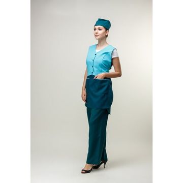 Костюм женский "Камелия" сарафан+брюки+пилотка (морская волна/бирюза)