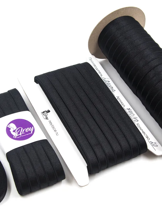 170 740/10 Бретель глянец Lauma 10 мм, черный 170