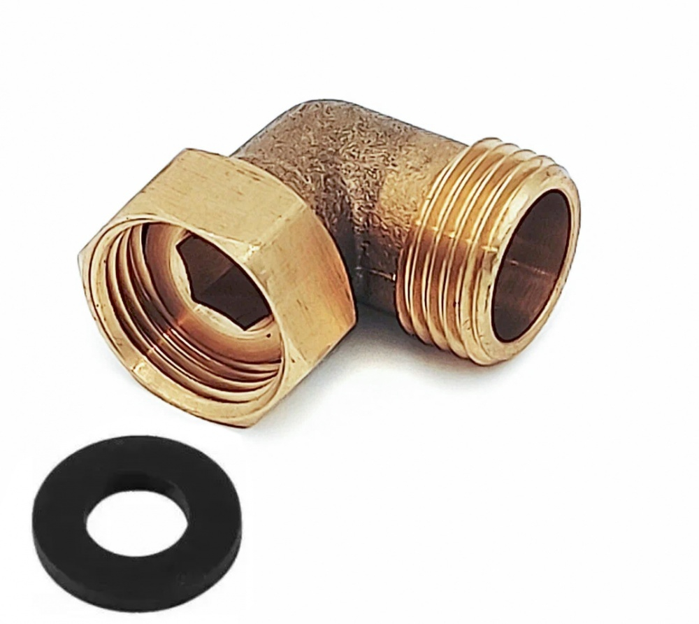 Уголок латун с НАК. гайкой 1/2 х 1/2 Ш.  ViEiR (400/25шт)