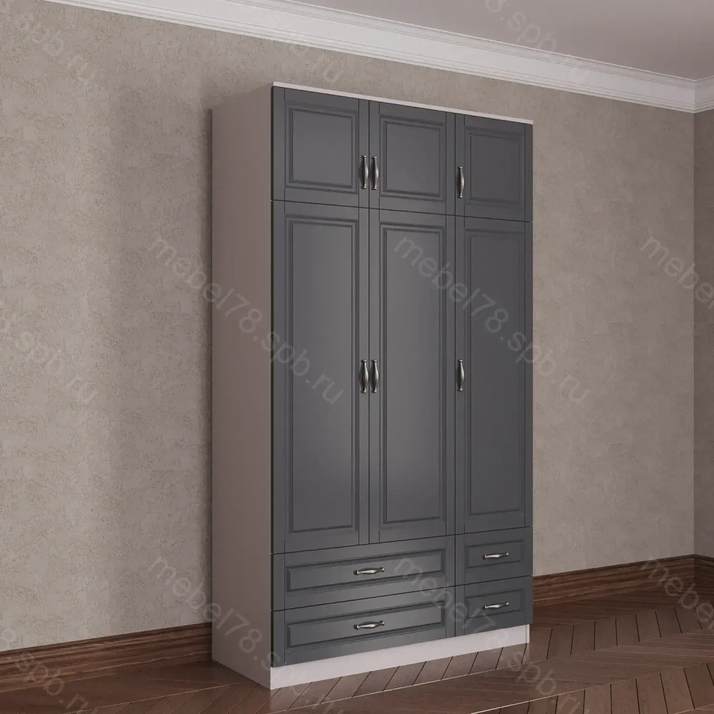 Шкаф распашной с антресолью 3/6 (мадес)