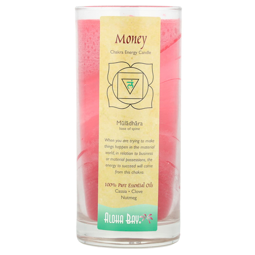 Aloha Bay, Свечи "энергия чакр", приносят деньги, с кассией • гвоздикой • мускатным орехом, 11 унций