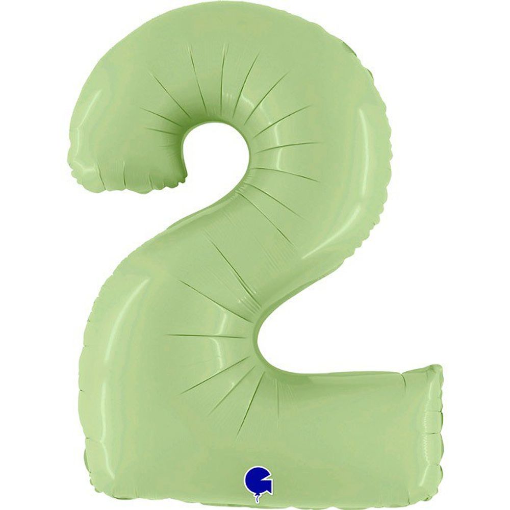 Цифра "2" Оливковый Сатин