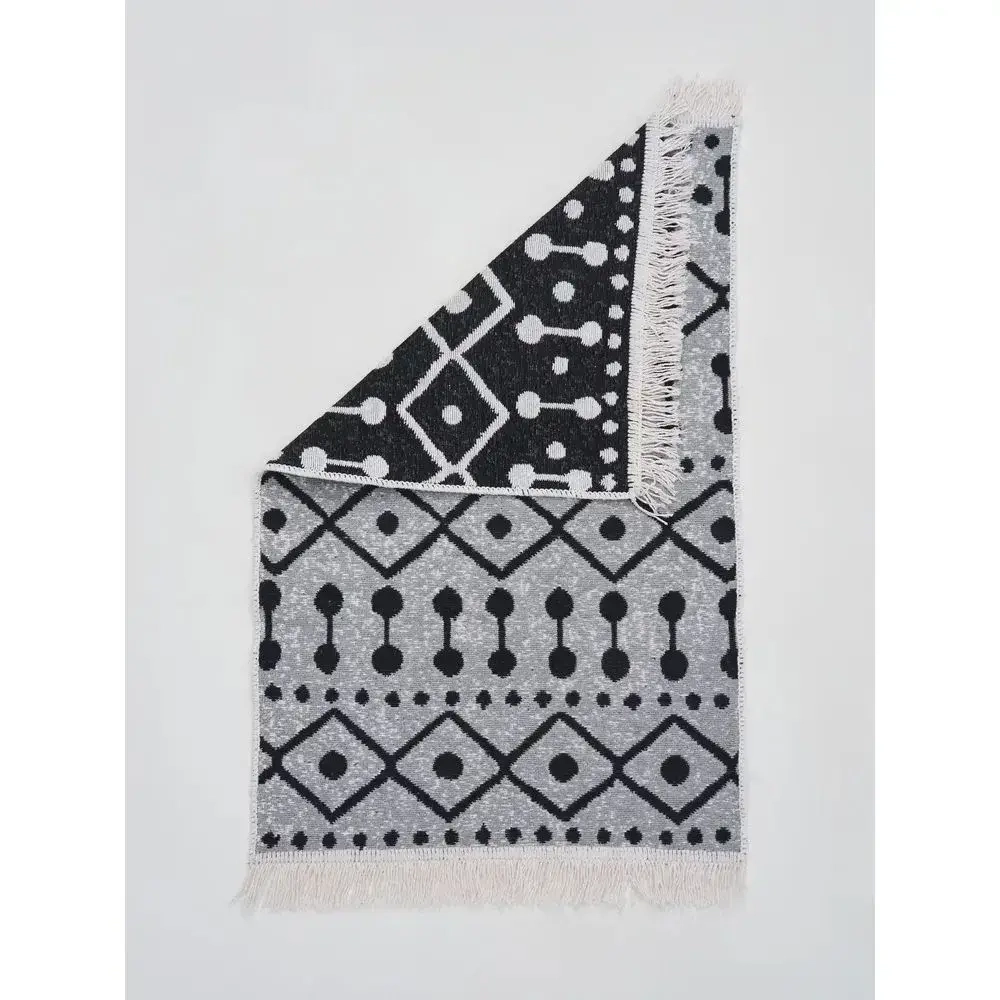 Коврик Kilim GOLD из хлопка 60черный-серый, Турция 58739