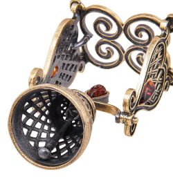 AM-3891 Колокольчик «Царский» (латунь, янтарь)