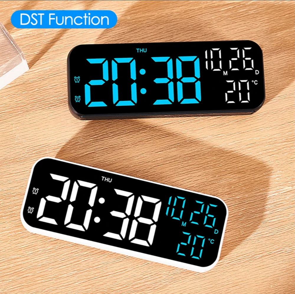 Часы настольные LED MIRROR YX-2802 Blue&White