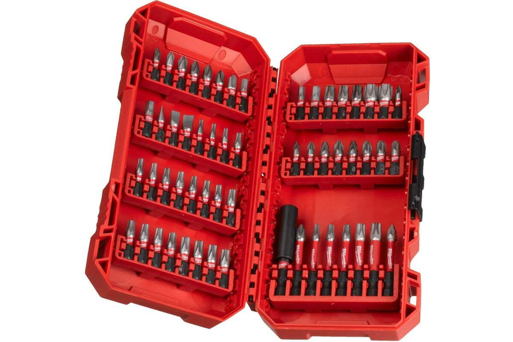 Биты SHOCKWAVE набор 56 предметов GEN III в пласт. кейсе Milwaukee 4932492006
