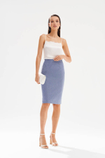 4939 Юбка женская (синий меланж)