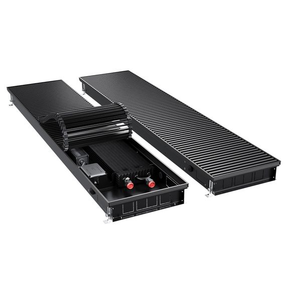 Конвектор внутрипольный Royal Thermo ATRIUM TURBO-80/300/2900-DG-U-BL