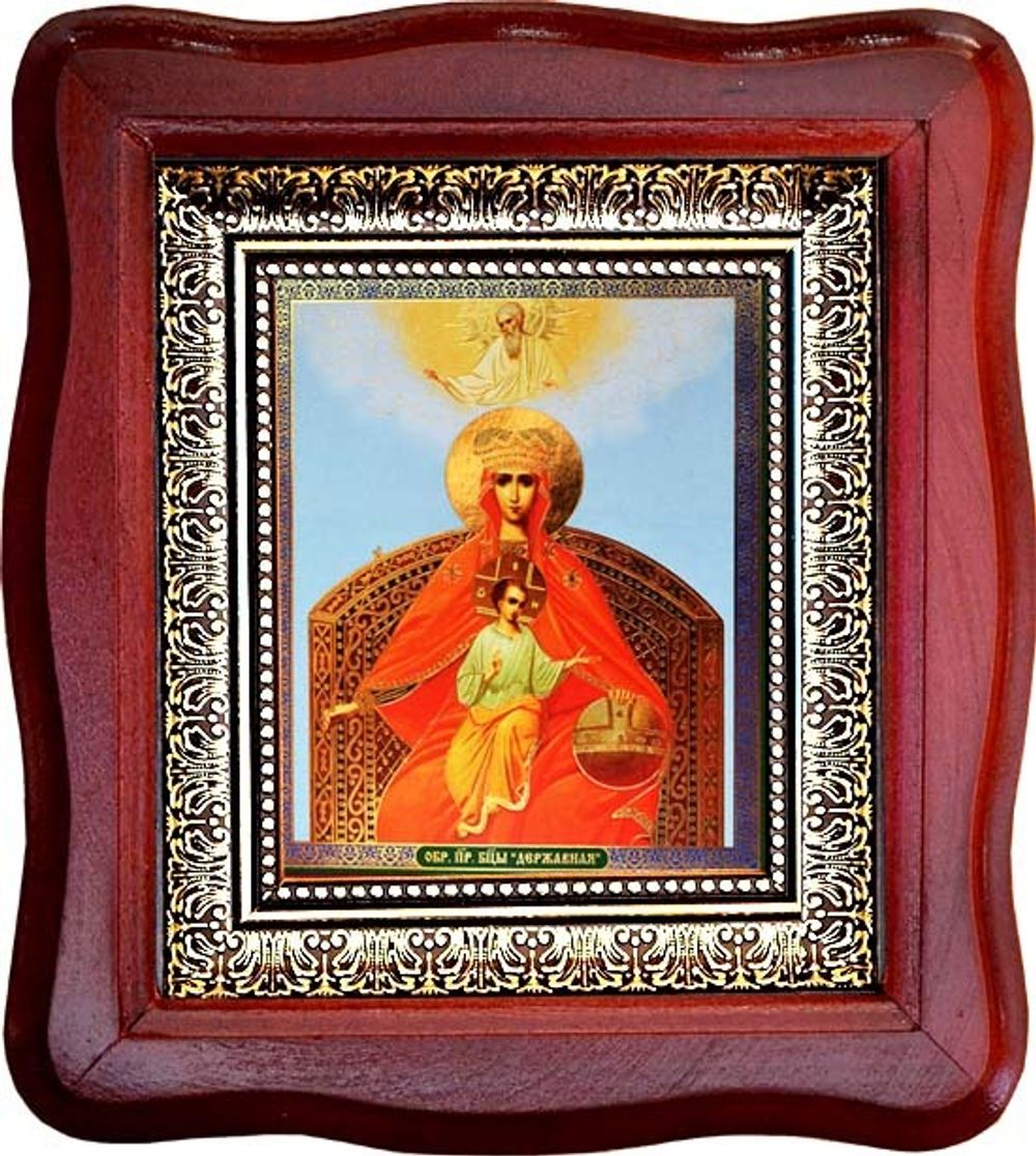 Державная икона Богородицы в киоте 18*20*4 см