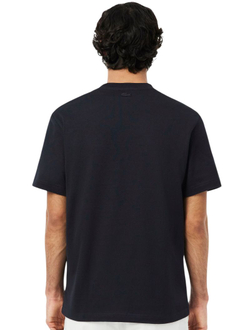 Теннисная футболка Lacoste Embroidered Heavy Jersey - black