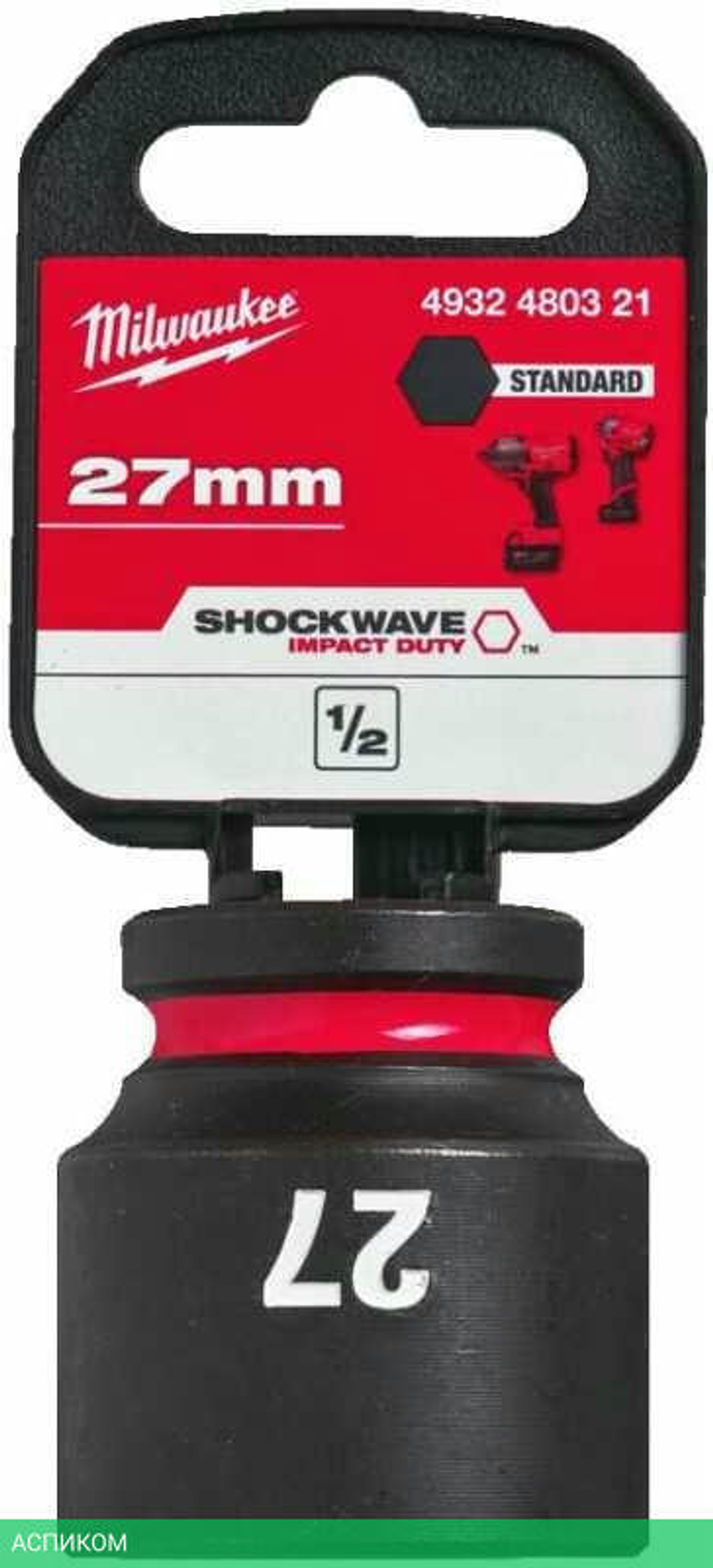 Головка ударная Milwaukee Shockwave 1/2" 27мм (4932480321)