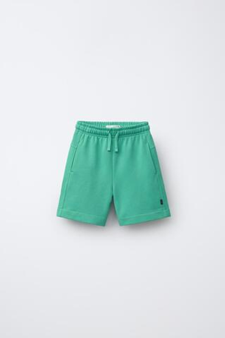 ZARA ОДНОТОННЫЕ ШОРТЫ, УТИНО-СИНИЙ