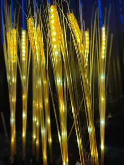 уличные светильники на солнечных батареях садовые/ колоски 15 штук