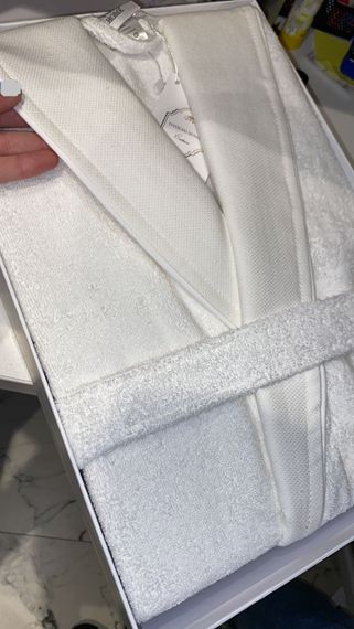 Мужской  махровый халат MODAL кремовый Tivolyo Home (Турция)