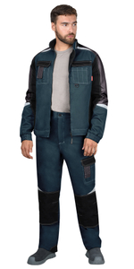 Костюм СИРИУС-КАСПИЙ куртка, брюки, морена с чёрным, тёмно-серым и СОП