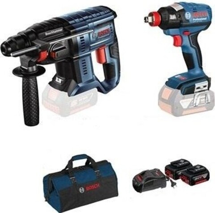 Набор аккумуляторного инструмента BOSCH GDX 180-LI + GBH 180-LI + сумка 06019G5221 2х4,0Ач