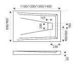 Душевой поддон Good door АТРИУМ 140x90