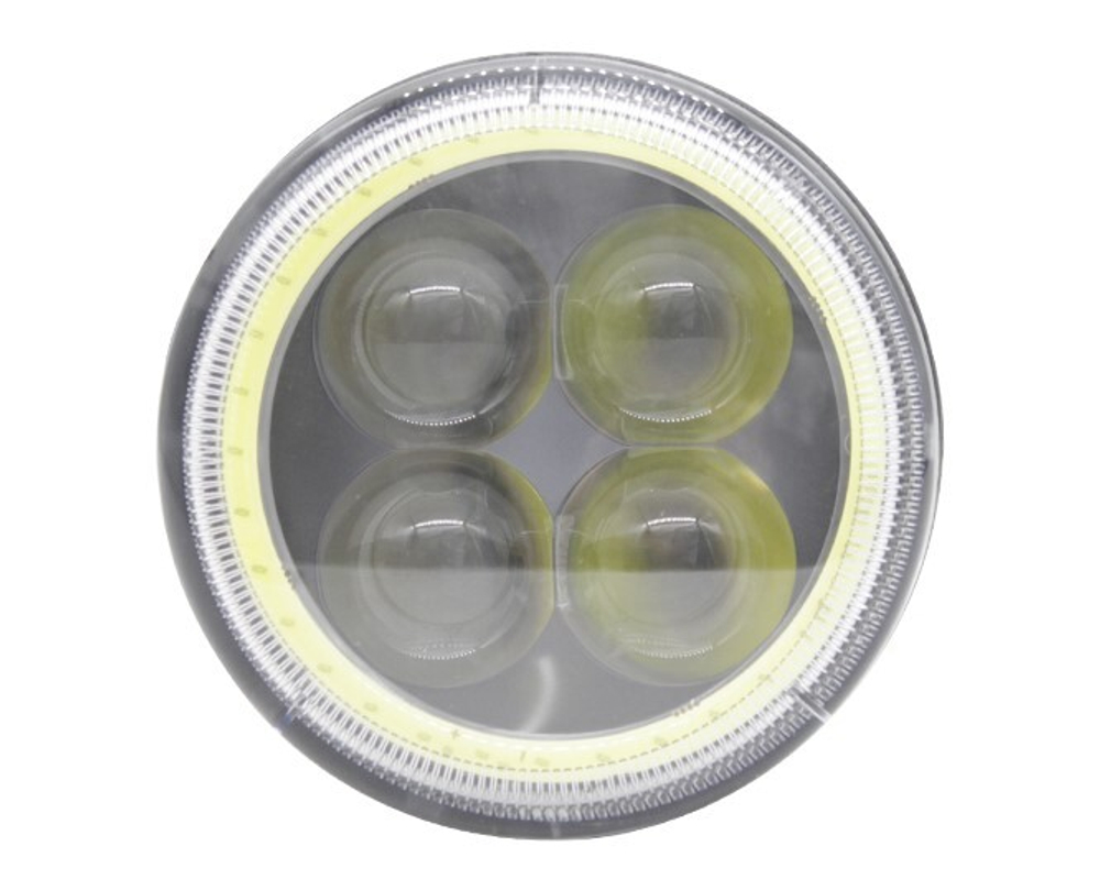 Прожектор LED-СТГ -круг 30W (90*55*60) 3Lens +ДХО бл/дальн шт (LED-9798-30w-RING-ROUND) NTS