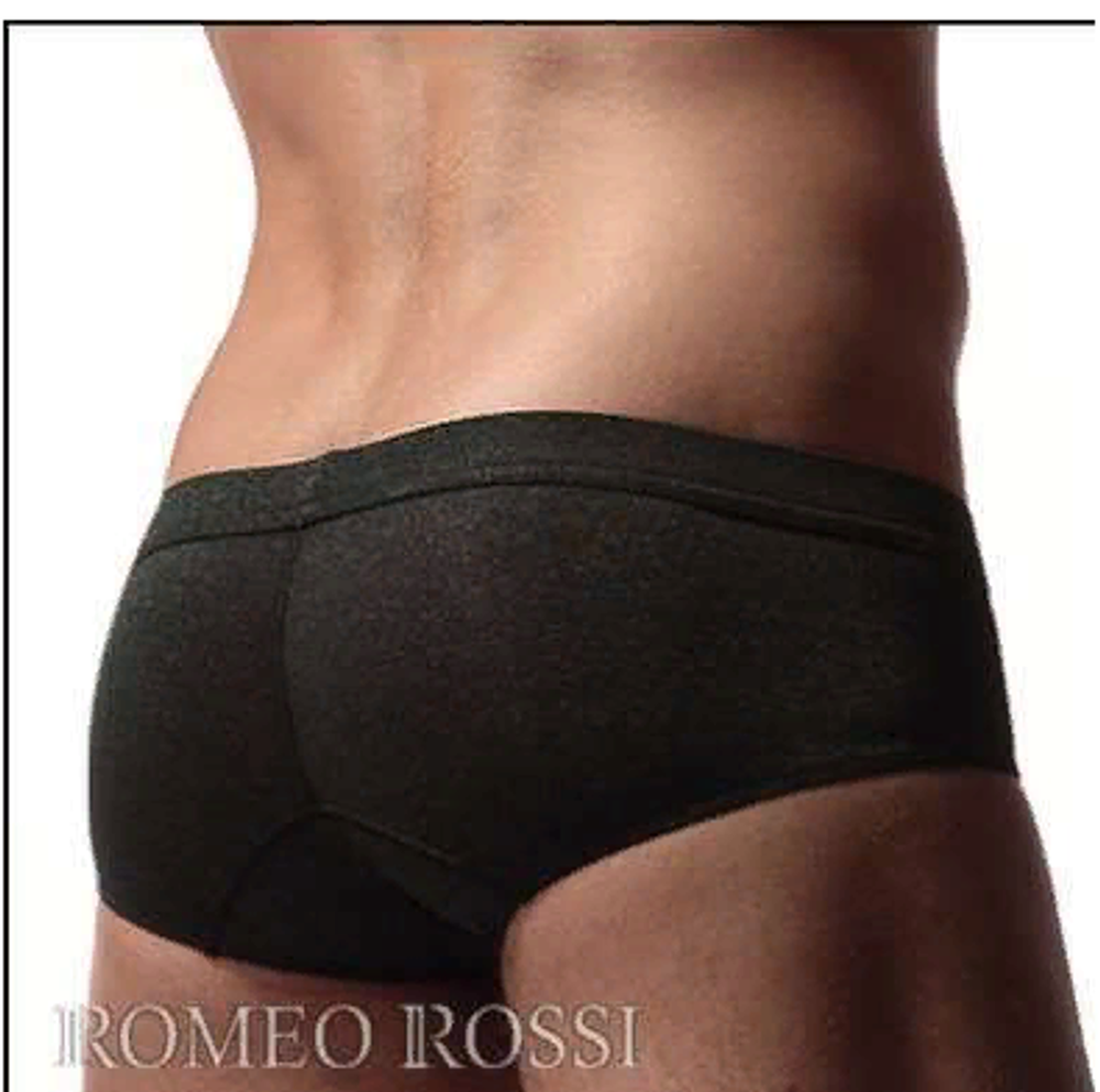 Мужские трусы брифы черные Romeo Rossi RR2013-2