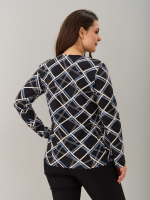 Лонгслив ЛНкл-081/черный-абстракциялинии