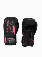 Перчатки боксерские Fighter черно-розовые