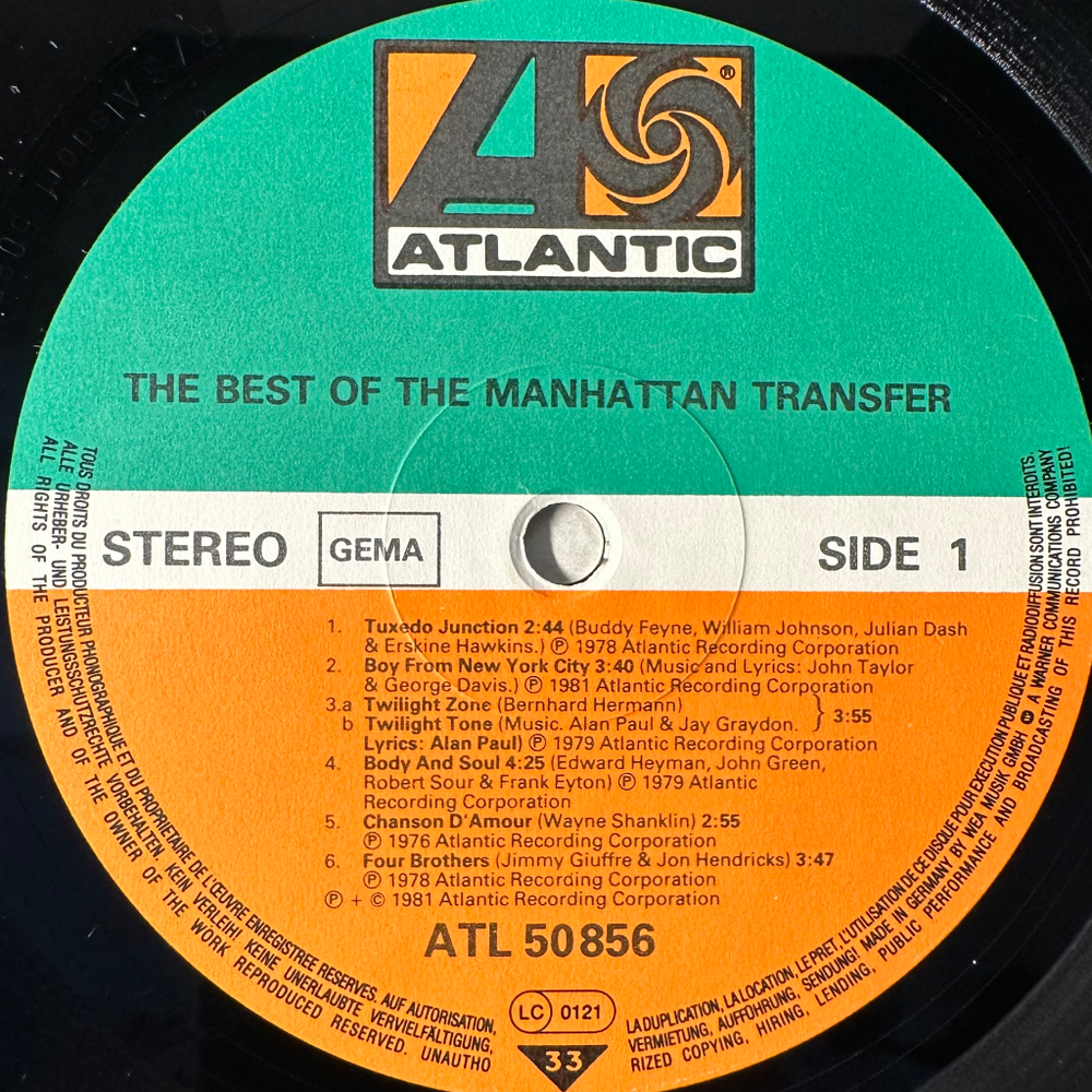 The Manhattan Transfer ‎– The Best Of The Manhattan Transfer (Германия 1981г.)