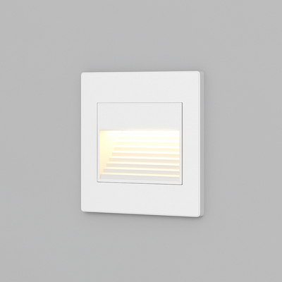 DK3050-WH Светильник встраиваемый в стену, IP 20, LED 3000, 1 Вт, белый, пластик