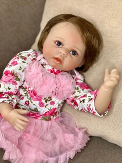 Кукла Реборн мягконабивная 55см в пакете (FA-184)