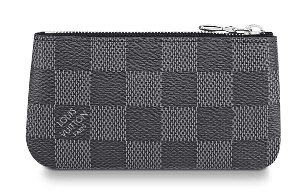LOUIS VUITTON Pochette Cle Key Pouch Damier Graphite Black/Gray