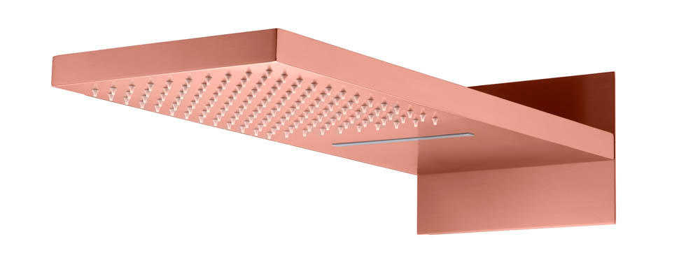 Лейка верхняя FUSION Copper Brushed с каскадом