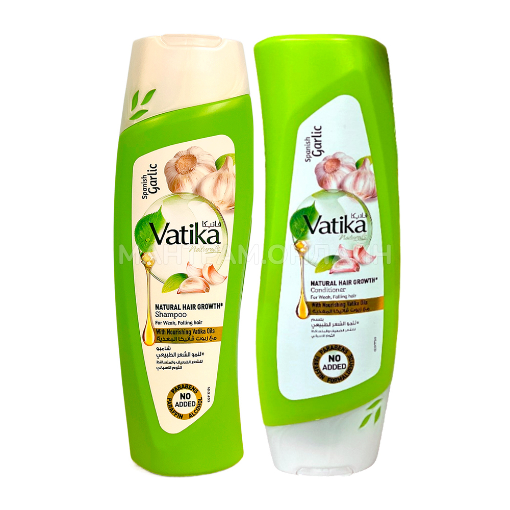 Шампунь Dabur Vatika Garlic Дабур Ватика Чеснок для ломких и выпадающих волос, 200 мл
