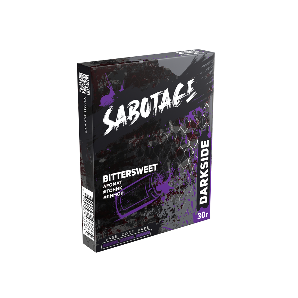 М. Табак для кальяна Dark Side Sabotage "Bittersweet" (Тоник, лимон) 30 гр